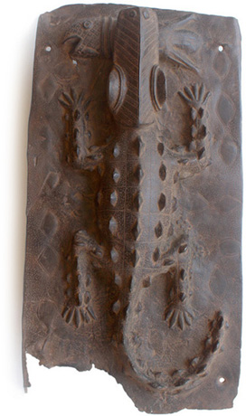 Reliefplatte Krokodil