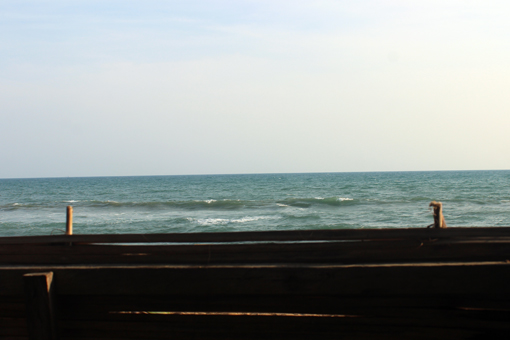 Büro am Strand mit Meeresblick