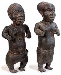 Kleine Bronzen von Zwergen little dwarfs