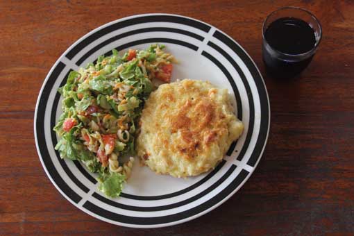 Reisbulette mit Salat