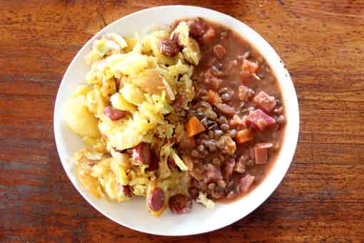 Bratkartoffeln und Eintopf